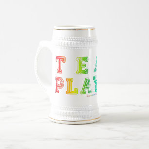 Jarra De Cerveza El jugador del equipo de SlipperyJoe lleno de lluv