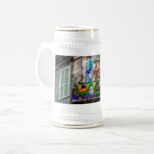 Jarra De Cerveza El Mardi Gras de SlipperyJoe Hombres Púrpura de co