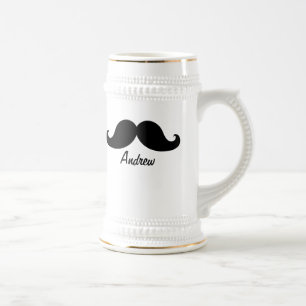JARRA DE CERVEZA EL MEJOR BIGOTE NEGRO PERSONALIZADO