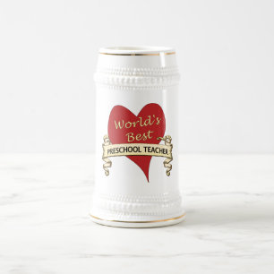 Jarra De Cerveza El mejor profesor preescolar del mundo