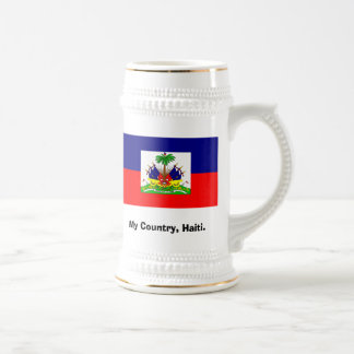 Jarra De Cerveza El mi país de Haití, mi hogar