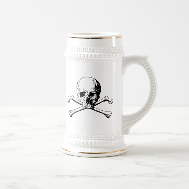 Jarra De Cerveza El pirata de Skull y Crossbone Jolly Roger (Derecha)
