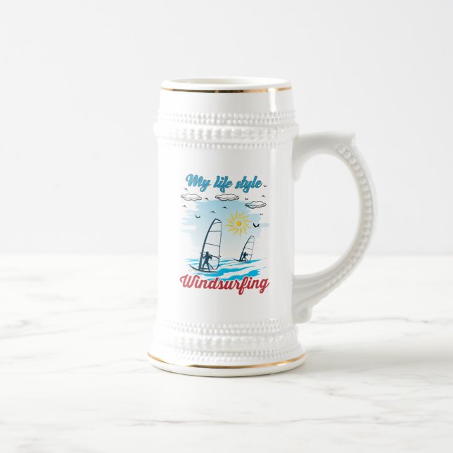 Jarra De Cerveza El Windsurf es mi estilo de vida (Derecha)