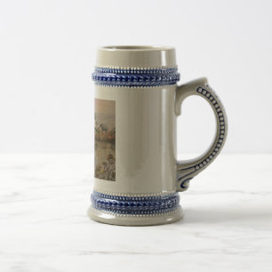 Jarra De Cerveza "Elefantes en cerveza Stein del agujero de agua"