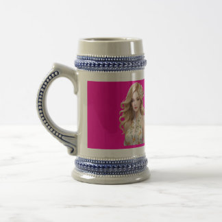 Jarra De Cerveza Elegante acuarela floral Bliss Mug