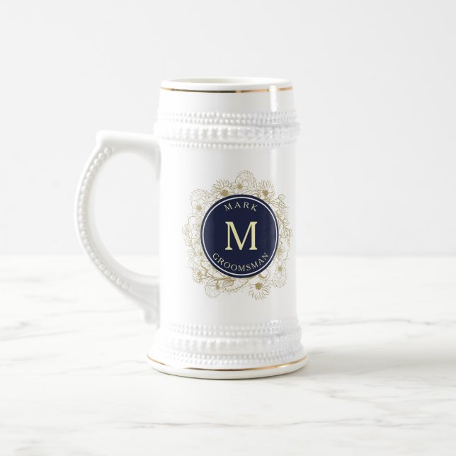 Jarra De Cerveza Elegantes marionetas azules de la marina (Izquierda)