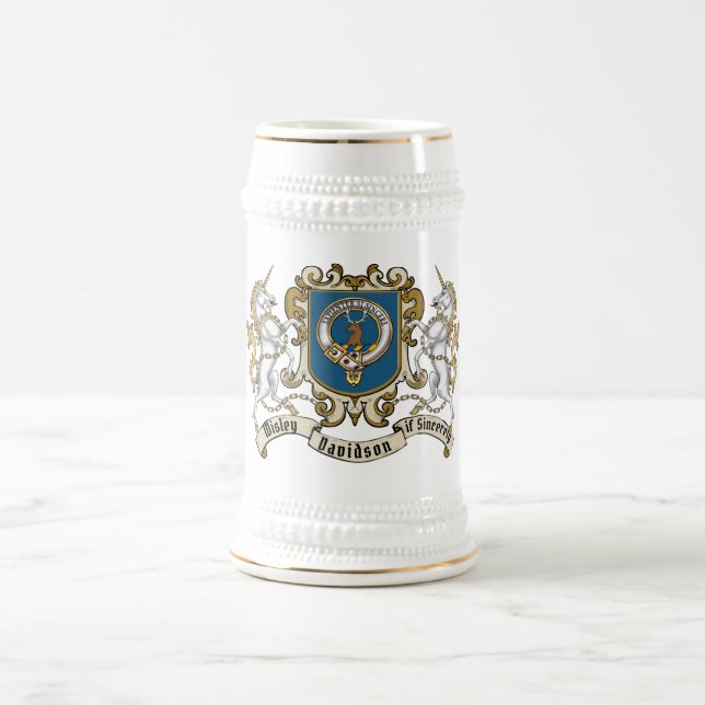 Jarra De Cerveza Emblema del Clan Davidson & Unicornio (Centro)
