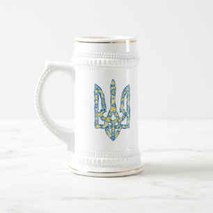 Jarra De Cerveza Emblema nacional ucraniano trident tryzub 