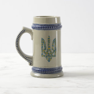 Jarra De Cerveza Emblema nacional ucraniano trident tryzub