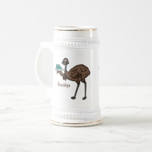 Jarra De Cerveza Emu con ilustracion personalizado de huevos