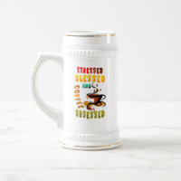 Enfatizado Bendito Y Café Obsesionado