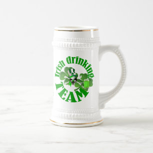 Jarra De Cerveza Equipo de bebida irlandés personalizado