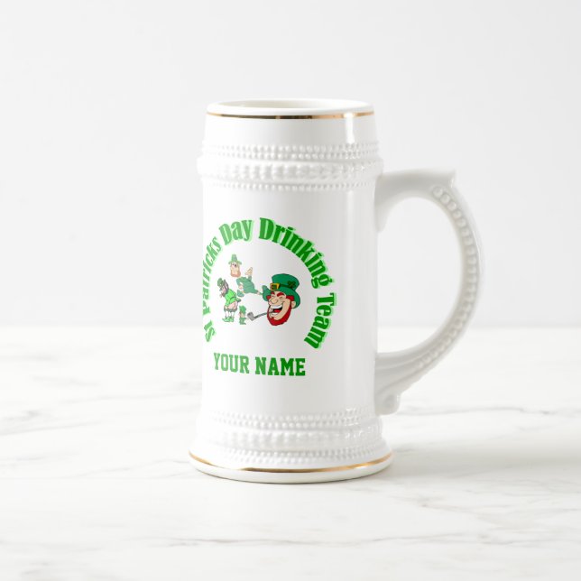 Jarra De Cerveza Equipo de bebidas personalizado de St Patrick (Derecha)
