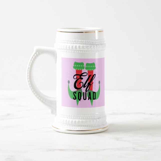 Jarra De Cerveza Equipo de Tacones de Duende Navidad Fiesta Navideñ (Izquierda)