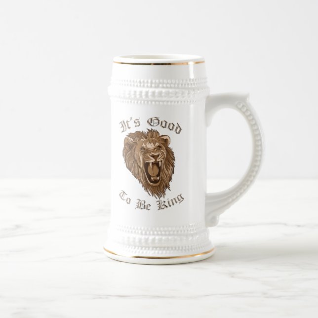 Jarra De Cerveza Es bueno ser rey Lion Beer Stein (Derecha)