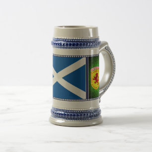 Jarra De Cerveza Escocia, León rampante, bandera, bandera de San An