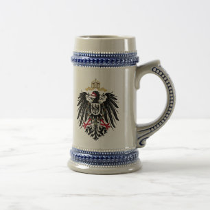 Jarra De Cerveza Escudo de armas Alemán imperio de 1889 águilas de