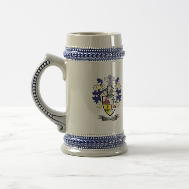 Jarra De Cerveza Escudo de armas del escudo de la familia de McLain (Izquierda)