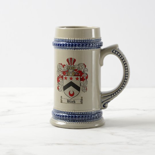 Jarra De Cerveza Escudo de armas negro Stein/escudo negro de la