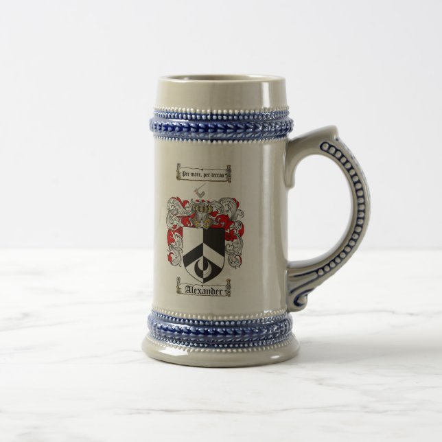 Jarra De Cerveza Escudo de armas Stein de Alexander/familia de (Derecha)