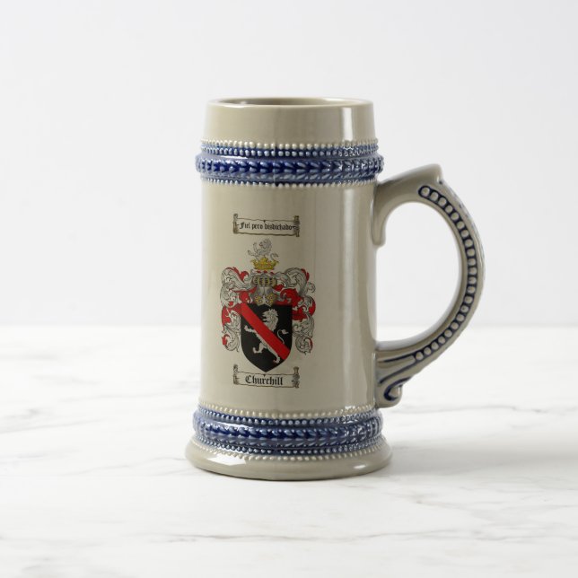 Jarra De Cerveza Escudo de armas Stein de Churchill/familia de (Derecha)