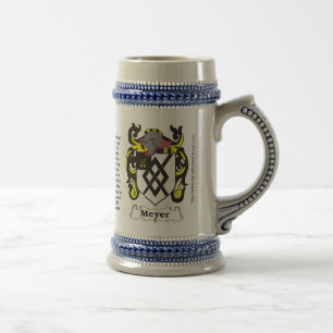 Jarra De Cerveza Escudo de armas Stein de la familia de Meyer