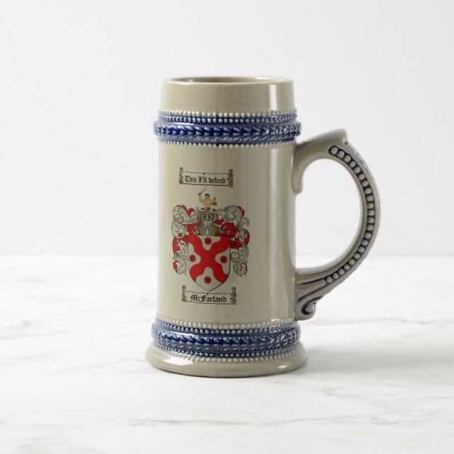 Jarra De Cerveza Escudo de armas Stein de McFarland (Derecha)