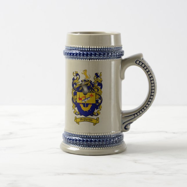Jarra De Cerveza Escudo de armas Stein de Mcpherson (Derecha)