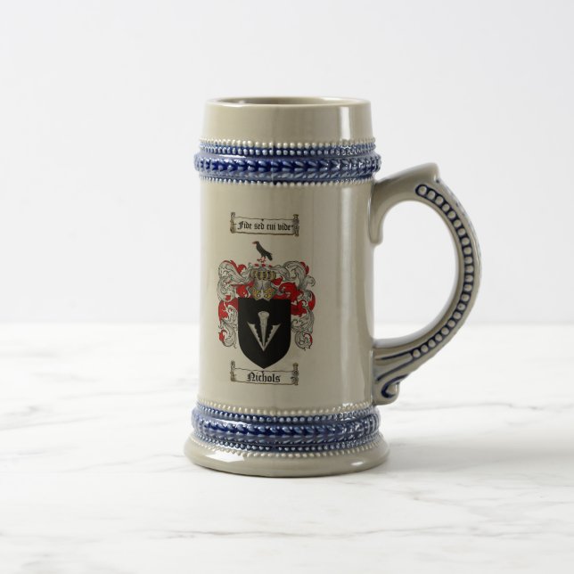 Jarra De Cerveza Escudo de armas Stein de Nichols (Derecha)