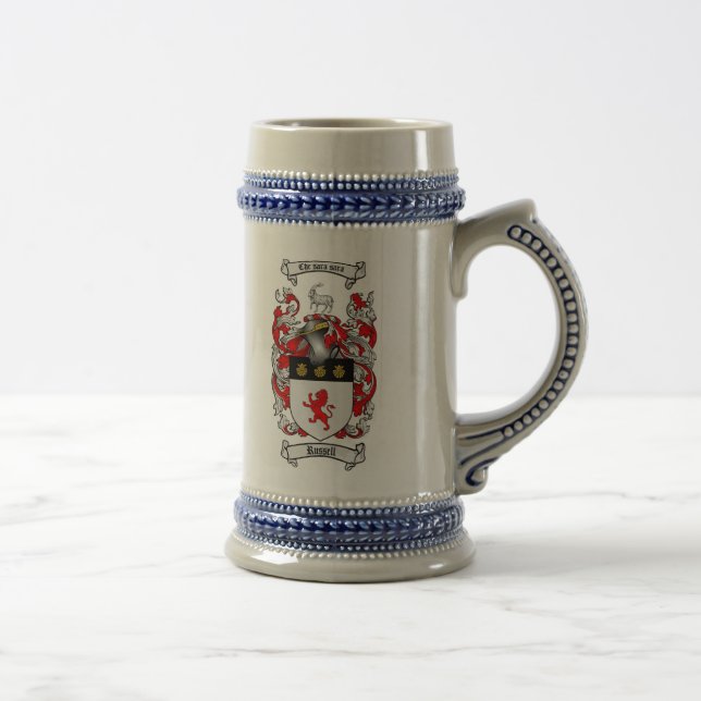 Jarra De Cerveza Escudo de armas Stein de Russell (Derecha)
