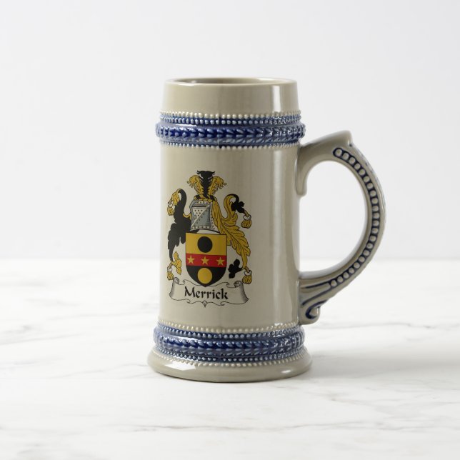 Jarra De Cerveza Escudo de armas Stein - escudo de Merrick de la (Derecha)
