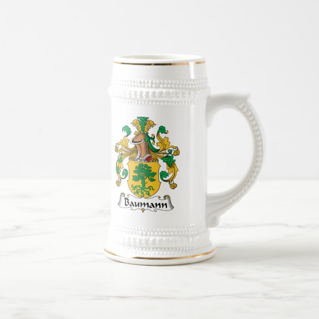 Jarra De Cerveza Escudo de la familia de Baumann (Derecha)