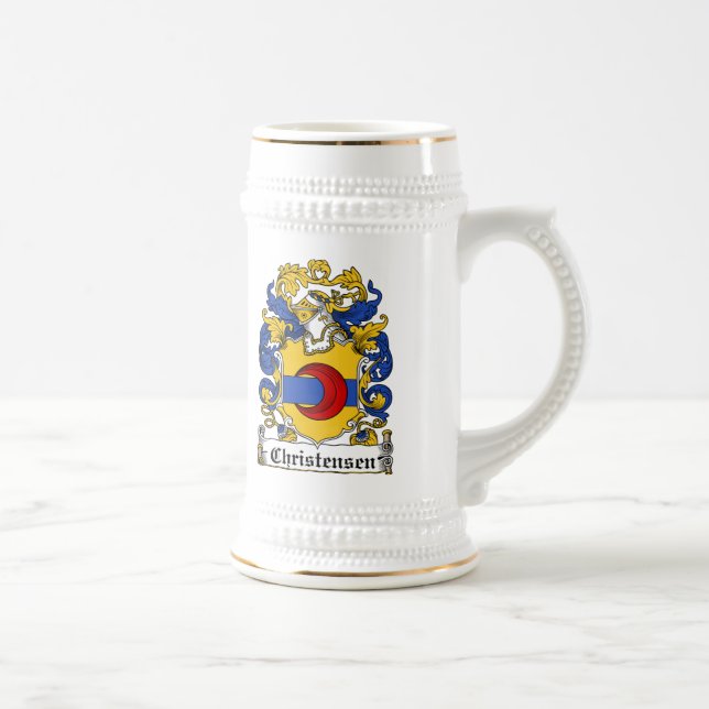 Jarra De Cerveza Escudo de la familia de Christensen (Derecha)