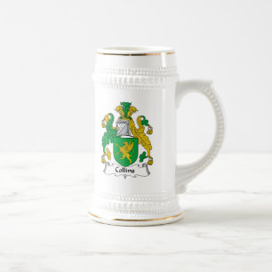 Jarra De Cerveza Escudo de la familia de Collins