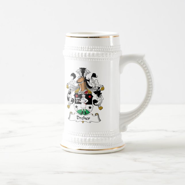 Jarra De Cerveza Escudo de la familia de Dreher (Derecha)