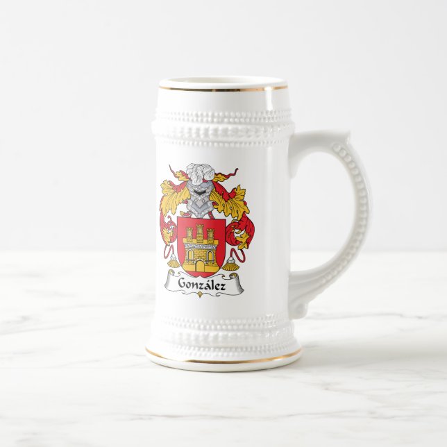 Jarra De Cerveza Escudo de la familia de Gonzalez (Derecha)