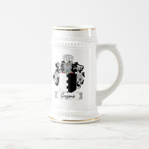 Jarra De Cerveza Escudo de la familia de Gregorio