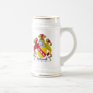 Jarra De Cerveza Escudo de la familia de Hollowell