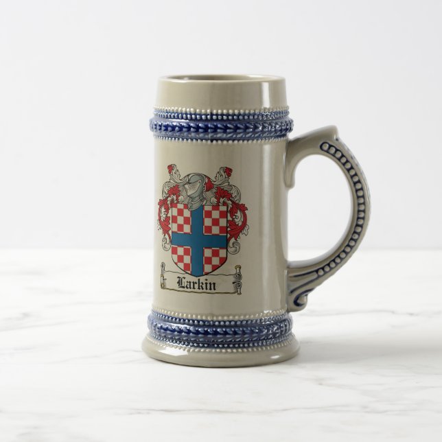 Jarra De Cerveza Escudo de la familia de Larkin (Derecha)