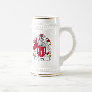 Jarra De Cerveza Escudo de la familia de Lucy