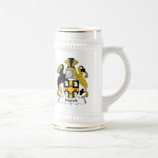 Jarra De Cerveza Escudo de la familia de marzo