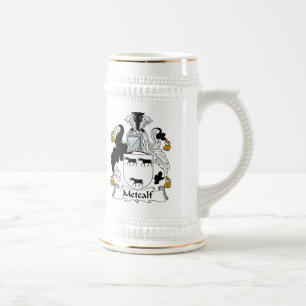 Jarra De Cerveza Escudo de la familia de Metcalf