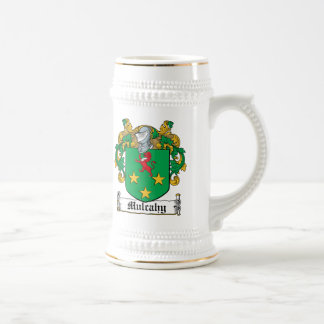 Jarra De Cerveza Escudo de la familia de Mulcahy