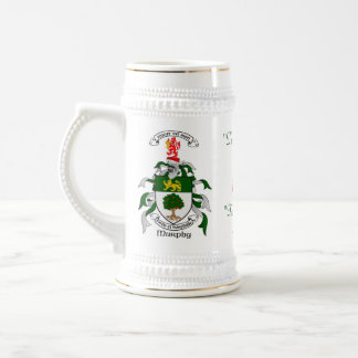 Jarra De Cerveza Escudo de la familia de Murphy