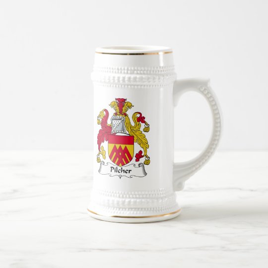 Jarra De Cerveza Escudo de la familia de Pilcher