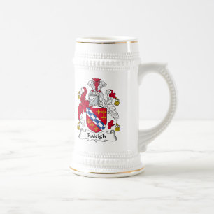 Jarra De Cerveza Escudo de la familia de Raleigh