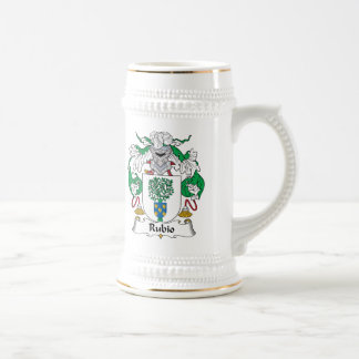 Jarra De Cerveza Escudo de la familia de Rubio