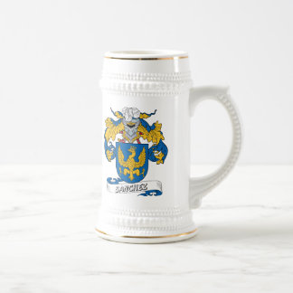 Jarra De Cerveza Escudo de la familia de Sánchez
