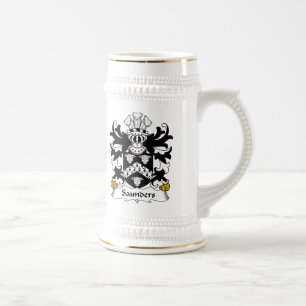 Jarra De Cerveza Escudo de la familia de Saunders