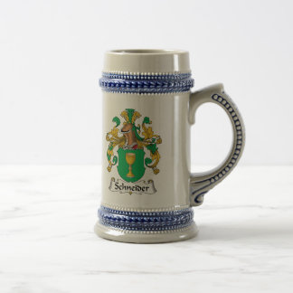 Jarra De Cerveza Escudo de la familia de Schneider